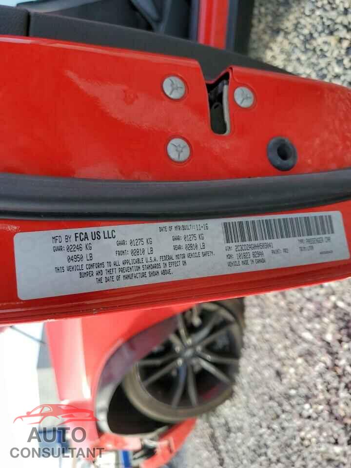 DODGE CHALLENGER 2017 - 2C3CDZAG0HH503041