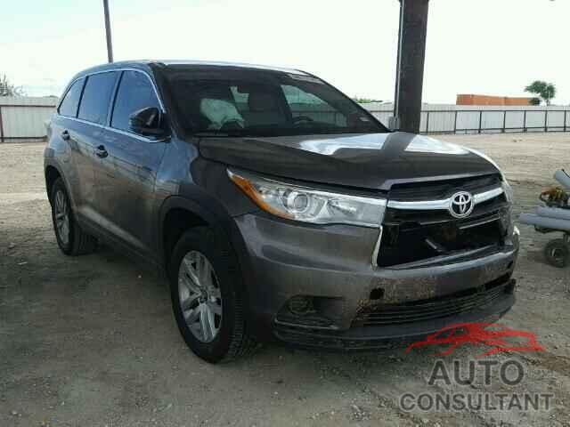 TOYOTA HIGHLANDER 2016 - 5TDZARFH7GS022798