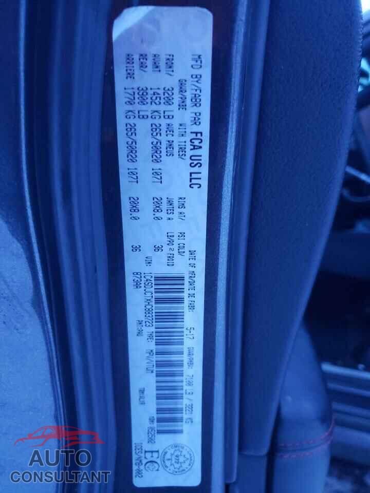 DODGE DURANGO 2017 - 1C4SDJCTXHC883723