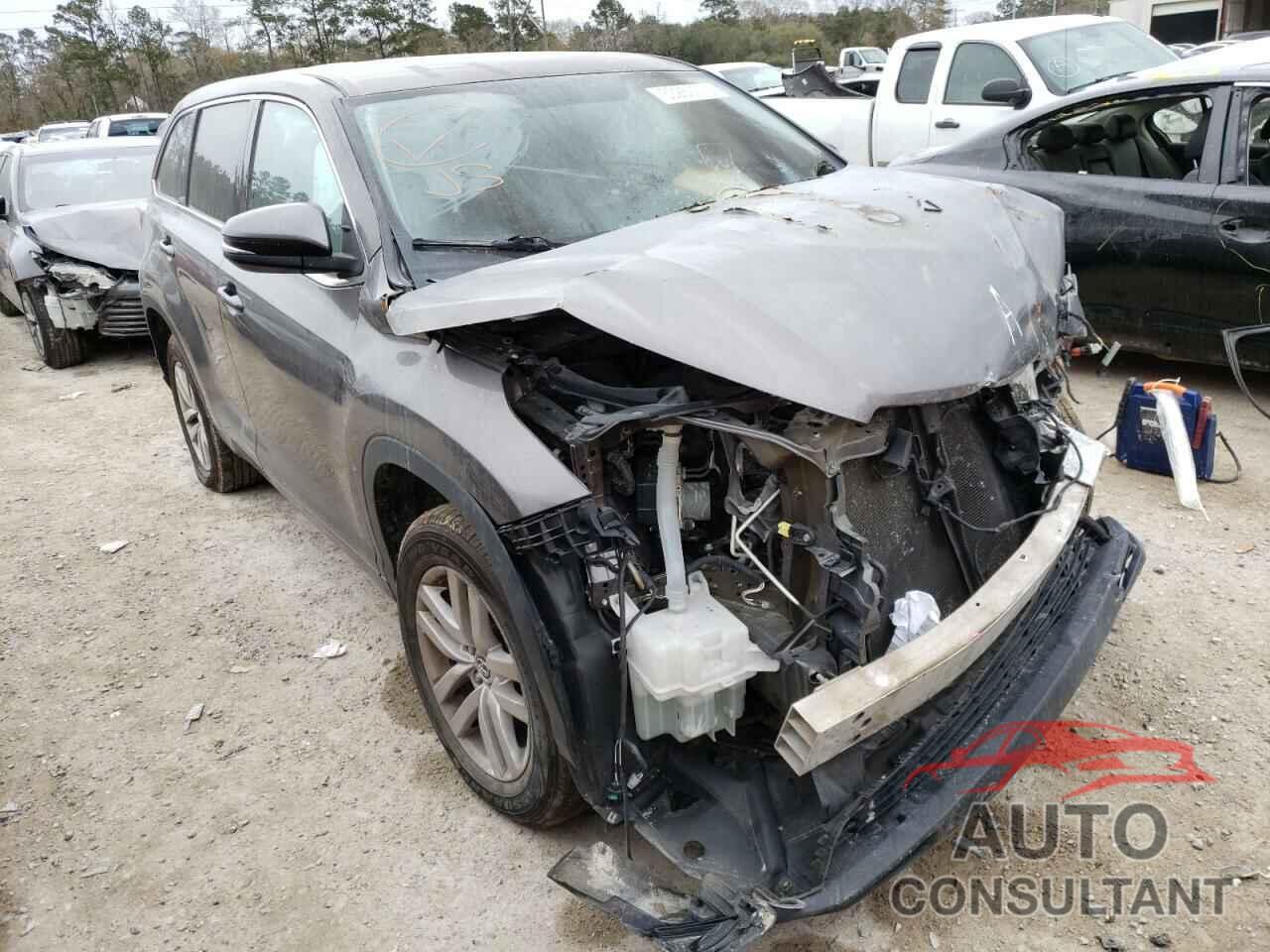 TOYOTA HIGHLANDER 2019 - 5TDZARFH1GS018049