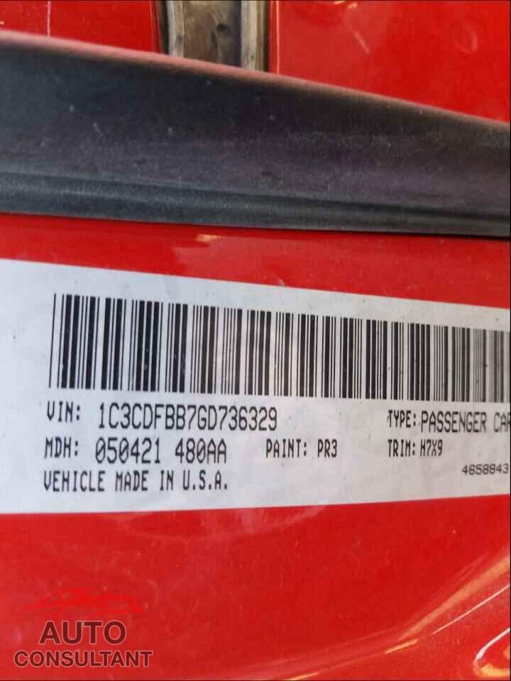 DODGE DART 2016 - 1C3CDFBB7GD736329