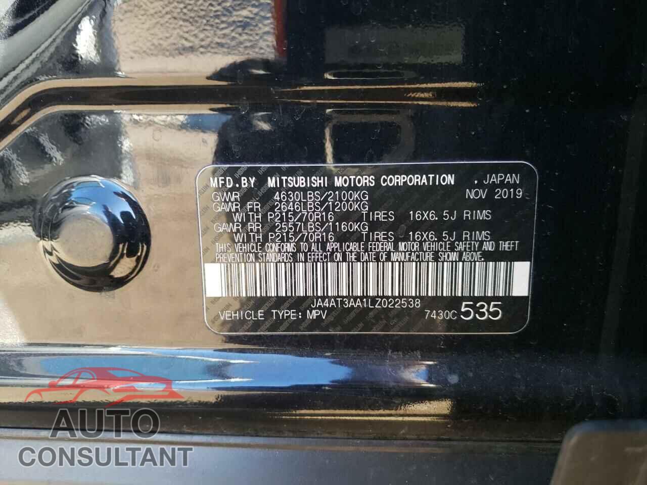 MITSUBISHI ECLIPSE 2020 - JA4AT3AA1LZ022538