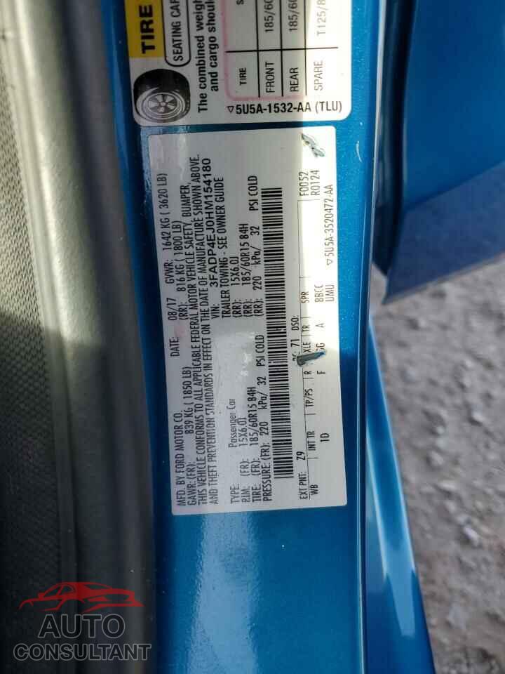 FORD FIESTA 2017 - 3FADP4EJ0HM154180