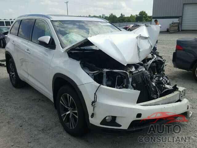 TOYOTA HIGHLANDER 2016 - 5TDJKRFH1GS308639