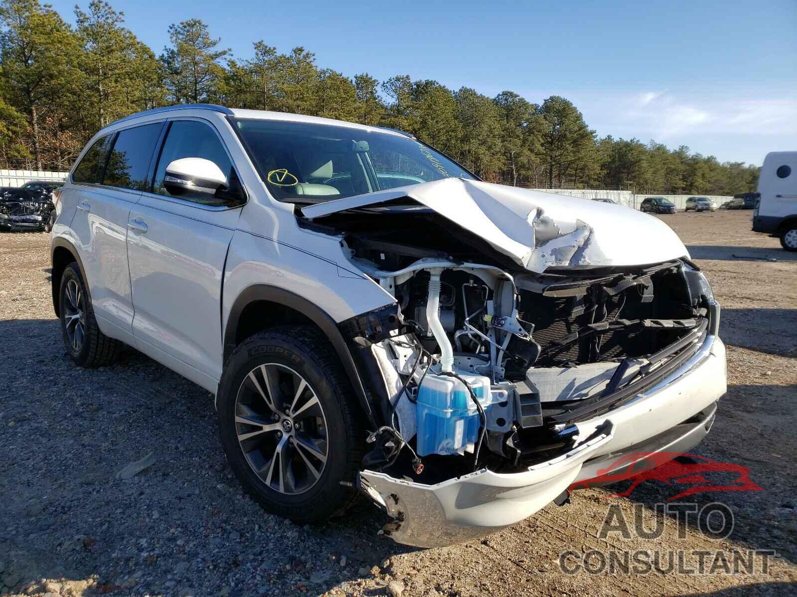 TOYOTA HIGHLANDER 2016 - 5TDJKRFH6GS251208