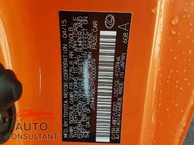 LEXUS RC 2015 - JTHHP5BC1F5003079