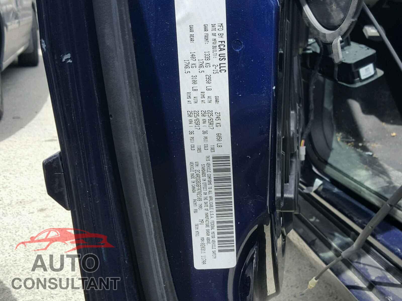 DODGE CARAVAN 2015 - 2C4RDGBG6FR702109