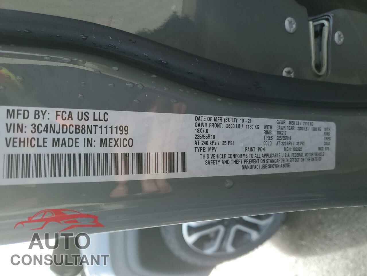 JEEP COMPASS 2022 - 3C4NJDCB8NT111199