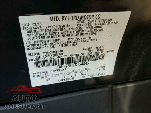 FORD TAURUS 2015 - 1FAHP2E81FG154845