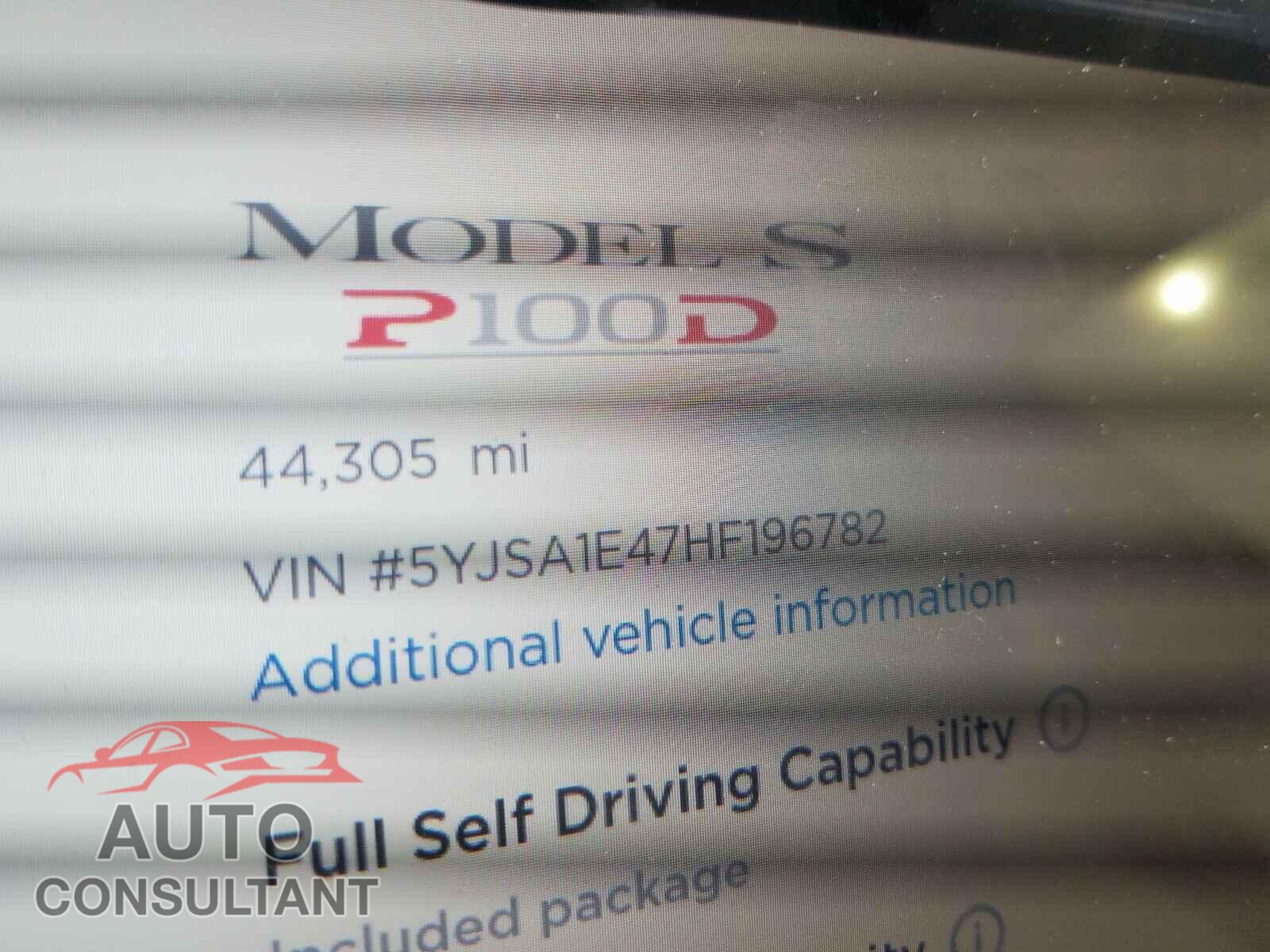 TESLA MODEL S 2017 - 5YJSA1E47HF196782