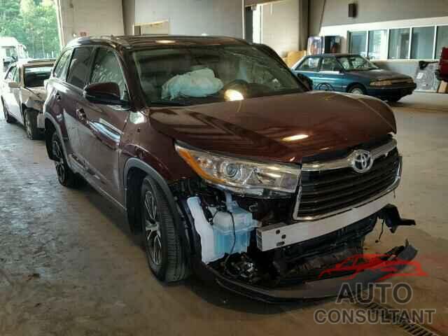 TOYOTA HIGHLANDER 2016 - 5TDJKRFH9GS284770
