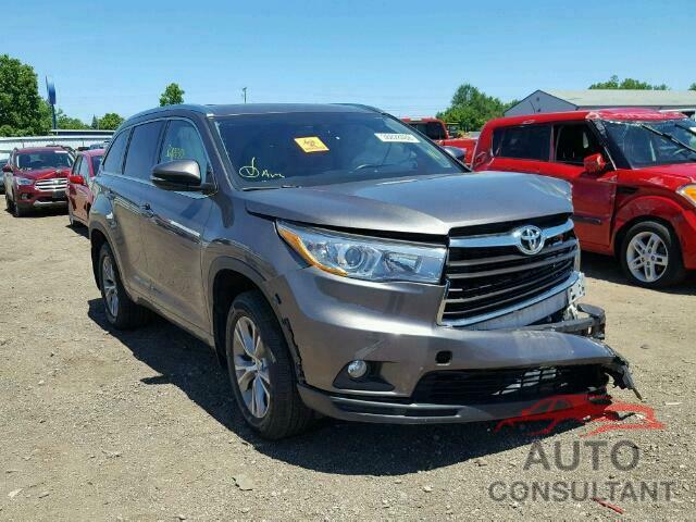 TOYOTA HIGHLANDER 2015 - 5TDJKRFH6FS138342