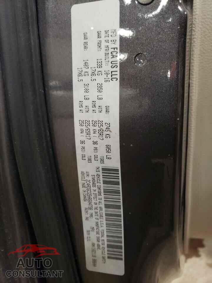 DODGE CARAVAN 2017 - 2C4RDGCG5HR604738