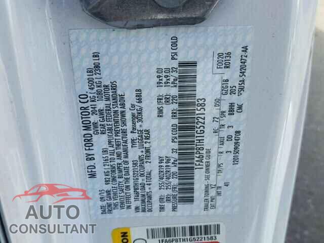 FORD MUSTANG 2016 - 1FA6P8TH1G5221583