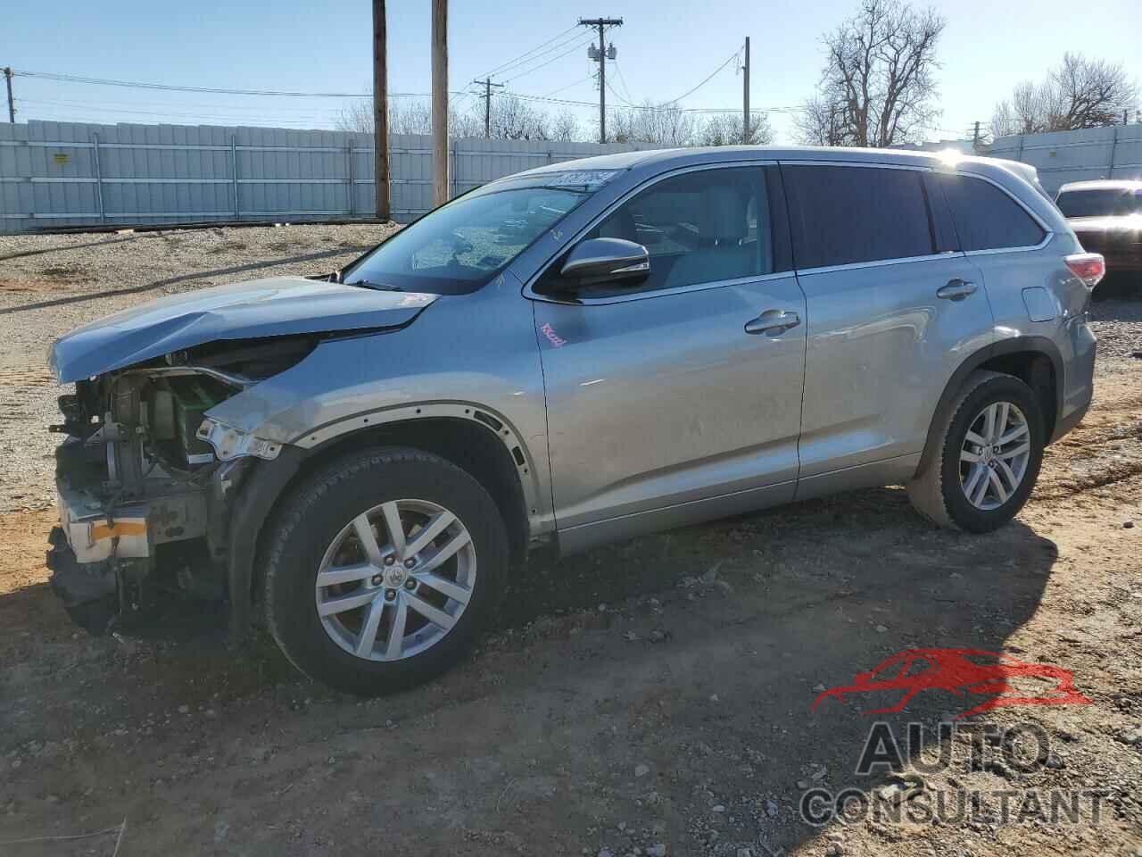 TOYOTA HIGHLANDER 2015 - 5TDZKRFHXFS090251