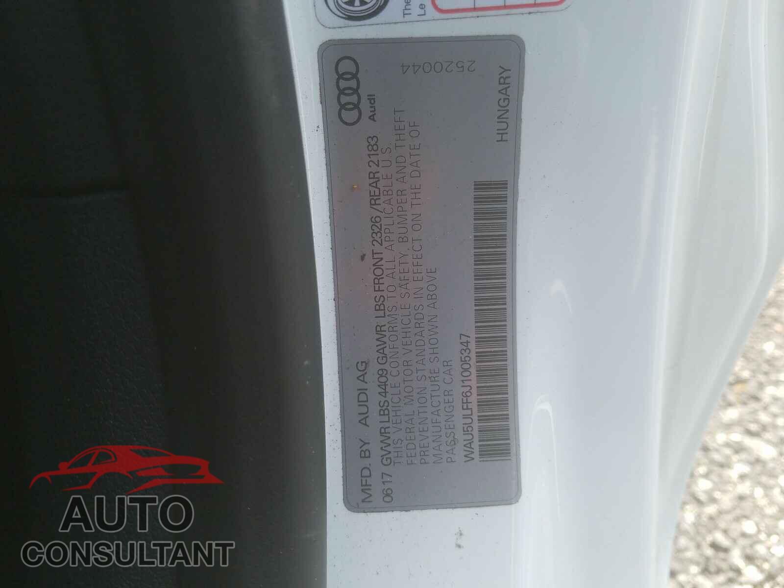 AUDI A3 2018 - WAU5ULFF6J1005347