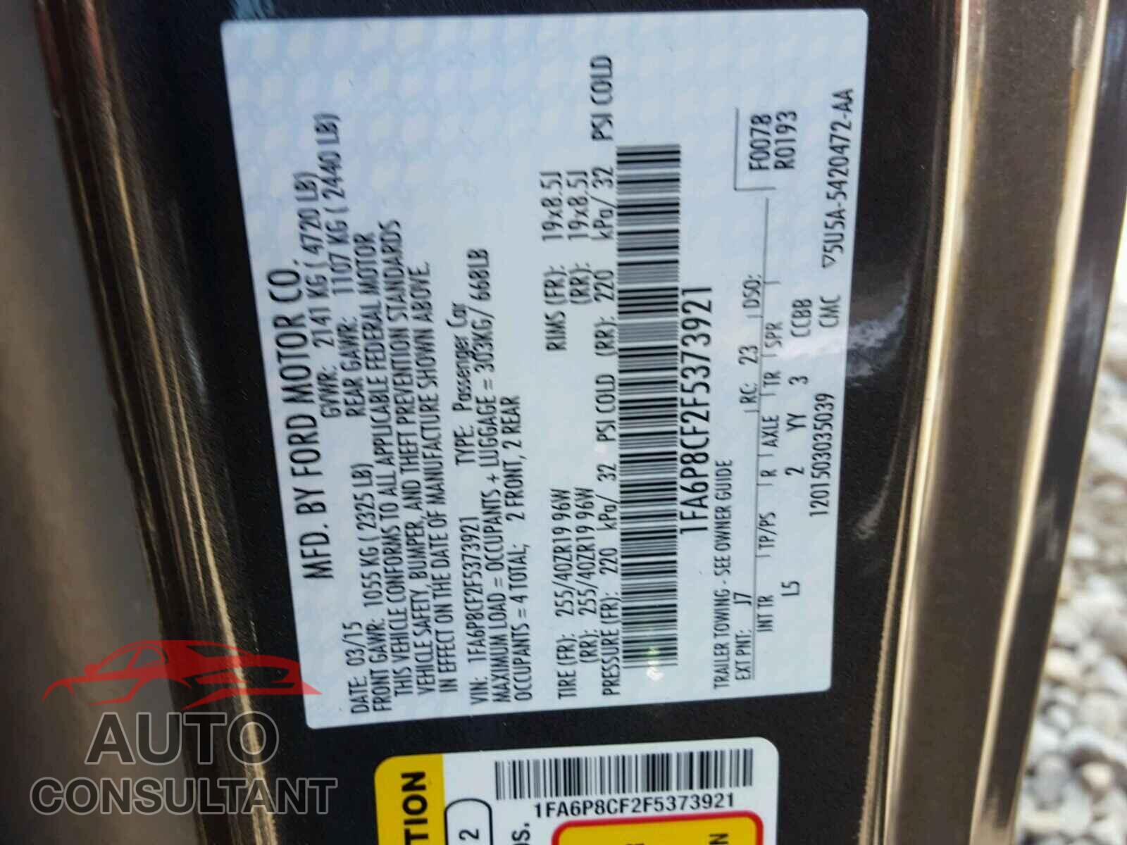FORD MUSTANG 2015 - 1FA6P8CF2F5373921