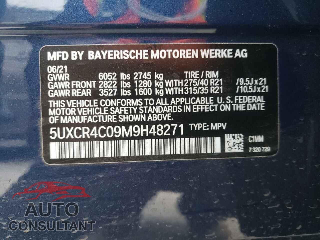 BMW X5 2021 - 5UXCR4C09M9H48271