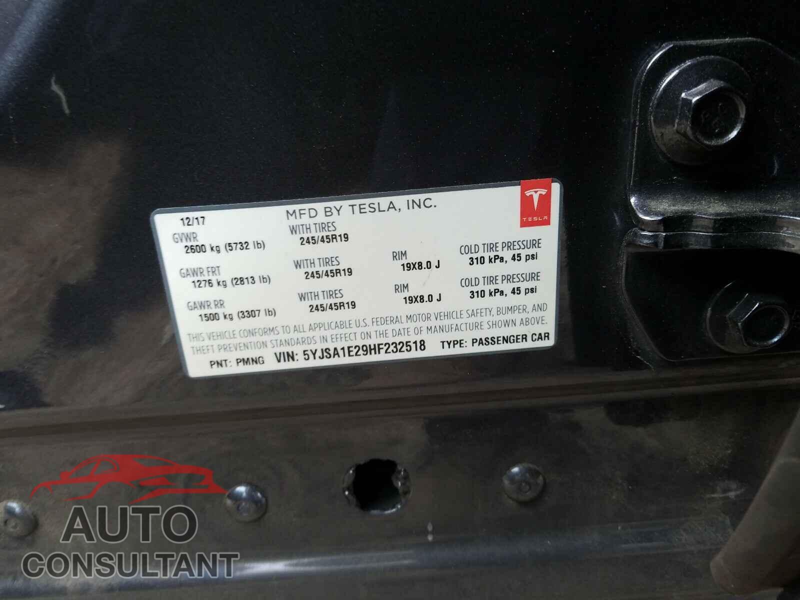 TESLA MODEL S 2017 - 5YJSA1E29HF232518