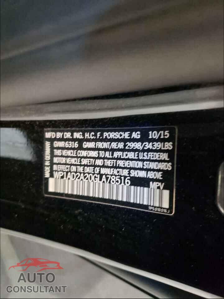 PORSCHE CAYENNE 2016 - WP1AD2A20GLA78516