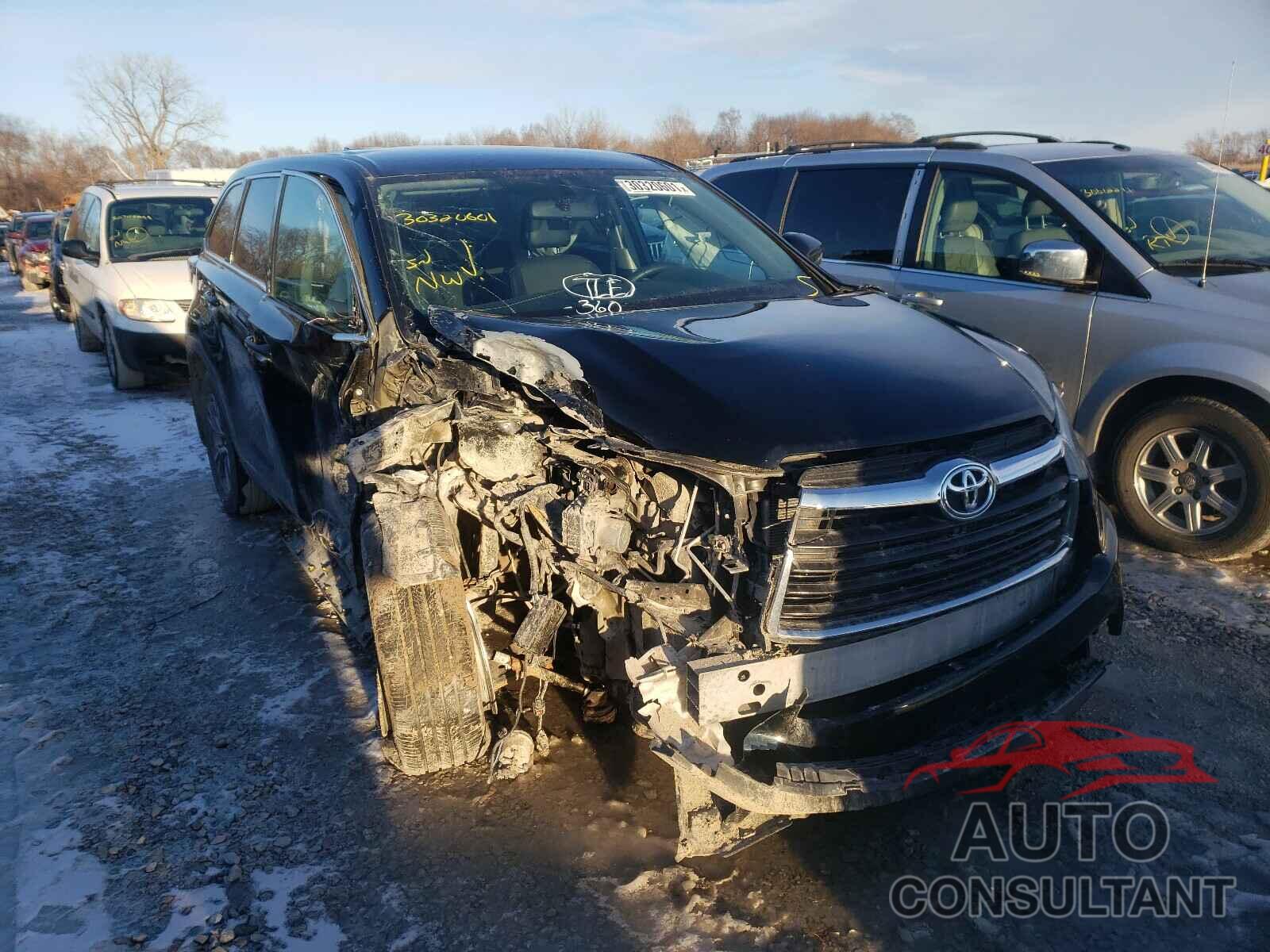 TOYOTA HIGHLANDER 2016 - 5TDBKRFH8GS352075