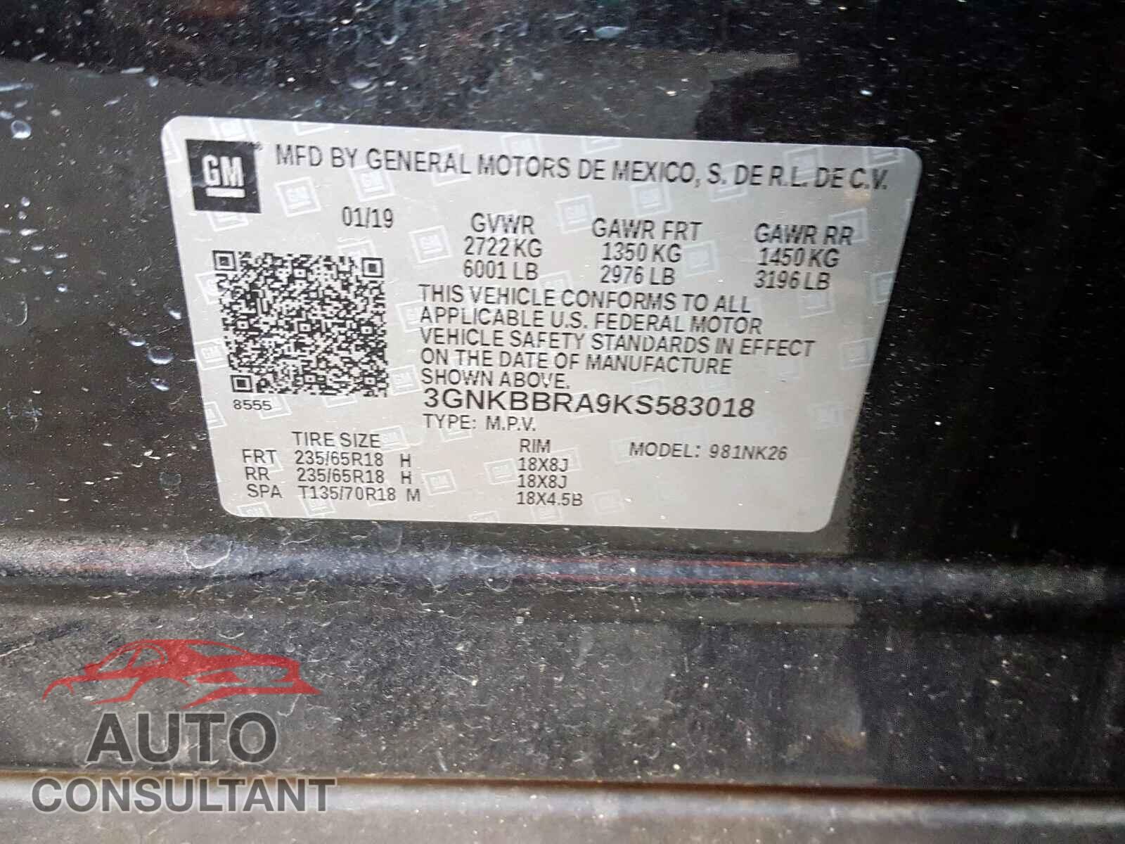CHEVROLET BLAZER 1LT 2019 - 5NMS14AJXMH356563
