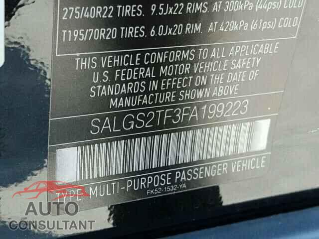 LAND ROVER RANGEROVER 2015 - SALGS2TF3FA199223