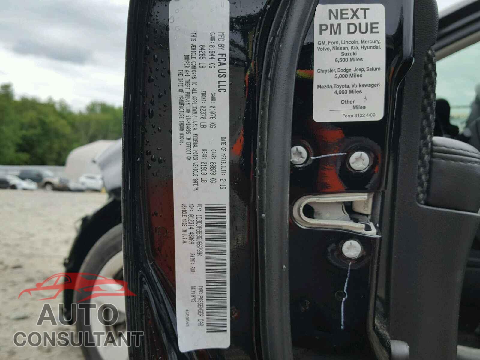 DODGE DART 2016 - 1C3CDFBB3GD667994