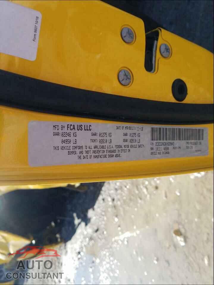 DODGE CHALLENGER 2019 - 2C3CDZAG3KH529043