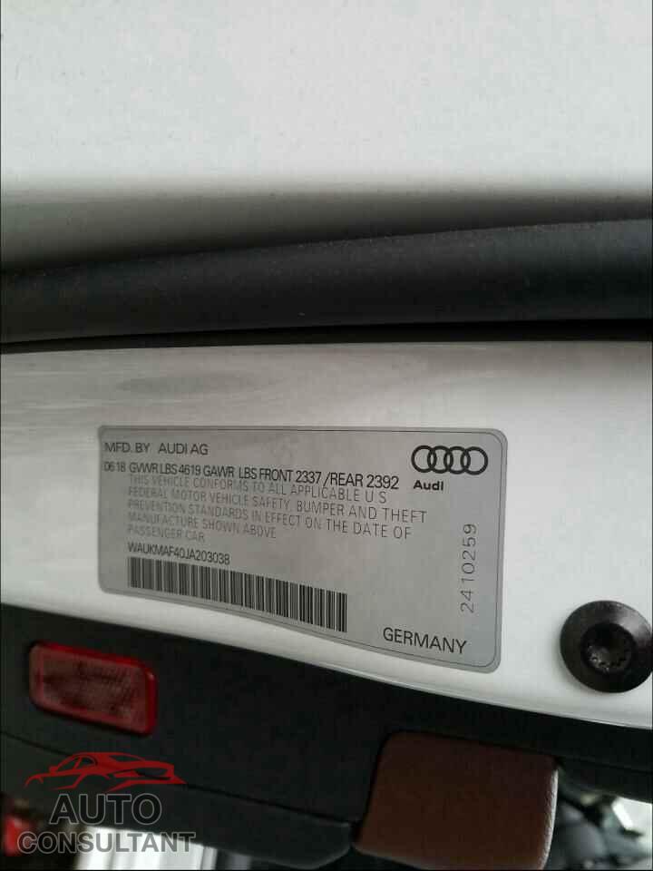 AUDI A4 2018 - WAUKMAF40JA203038
