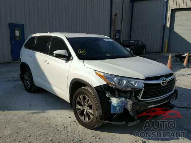 TOYOTA HIGHLANDER 2015 - 5TDBKRFH9FS079047