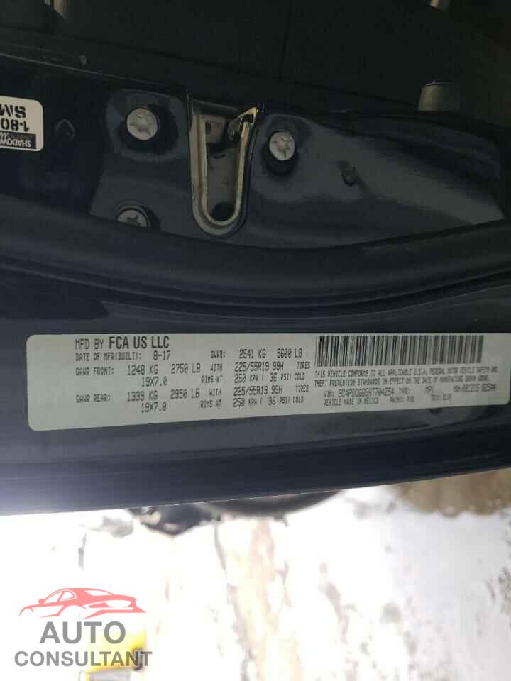 DODGE JOURNEY 2017 - 3C4PDDGG5HT704254