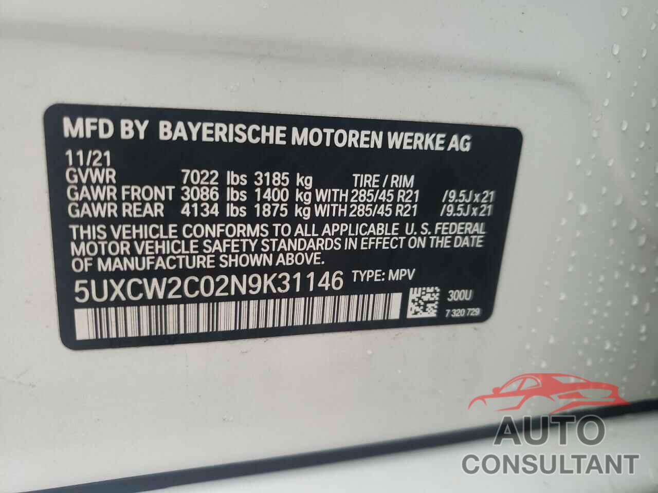 BMW X7 2022 - 5N1AT3BA4MC775775