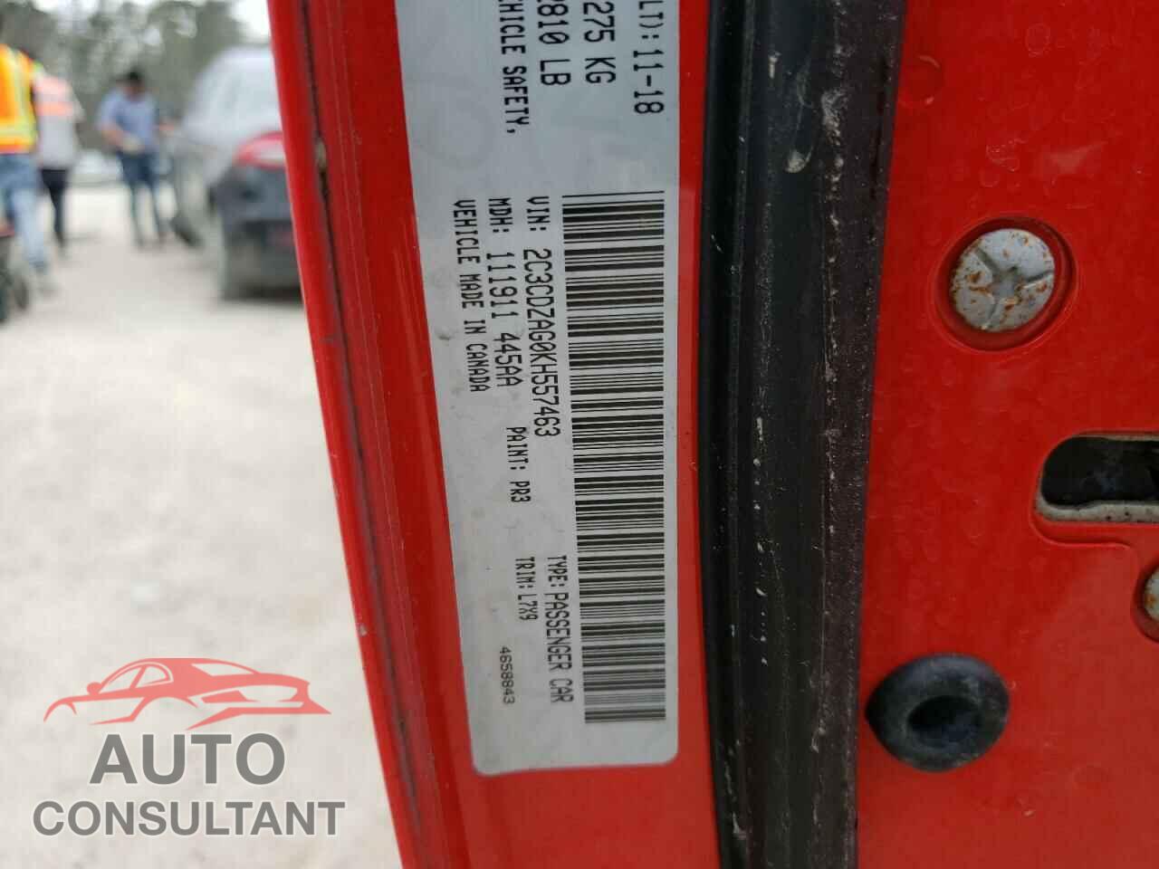 DODGE CHALLENGER 2019 - 2C3CDZAG0KH557463