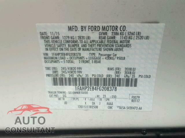 FORD TAURUS 2015 - 1FAHP2E84FG208378