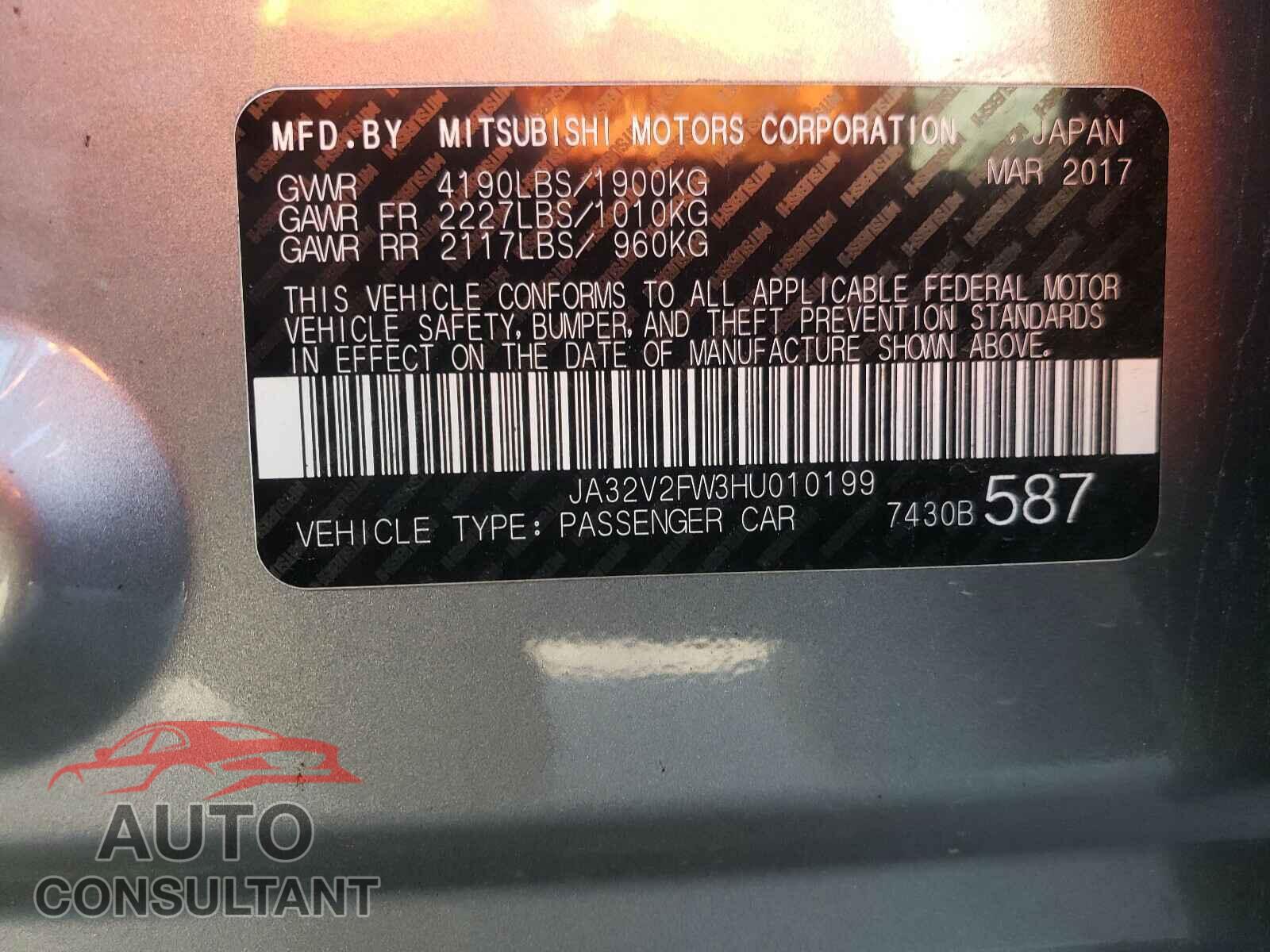 MITSUBISHI LANCER 2017 - JA32V2FW3HU010199