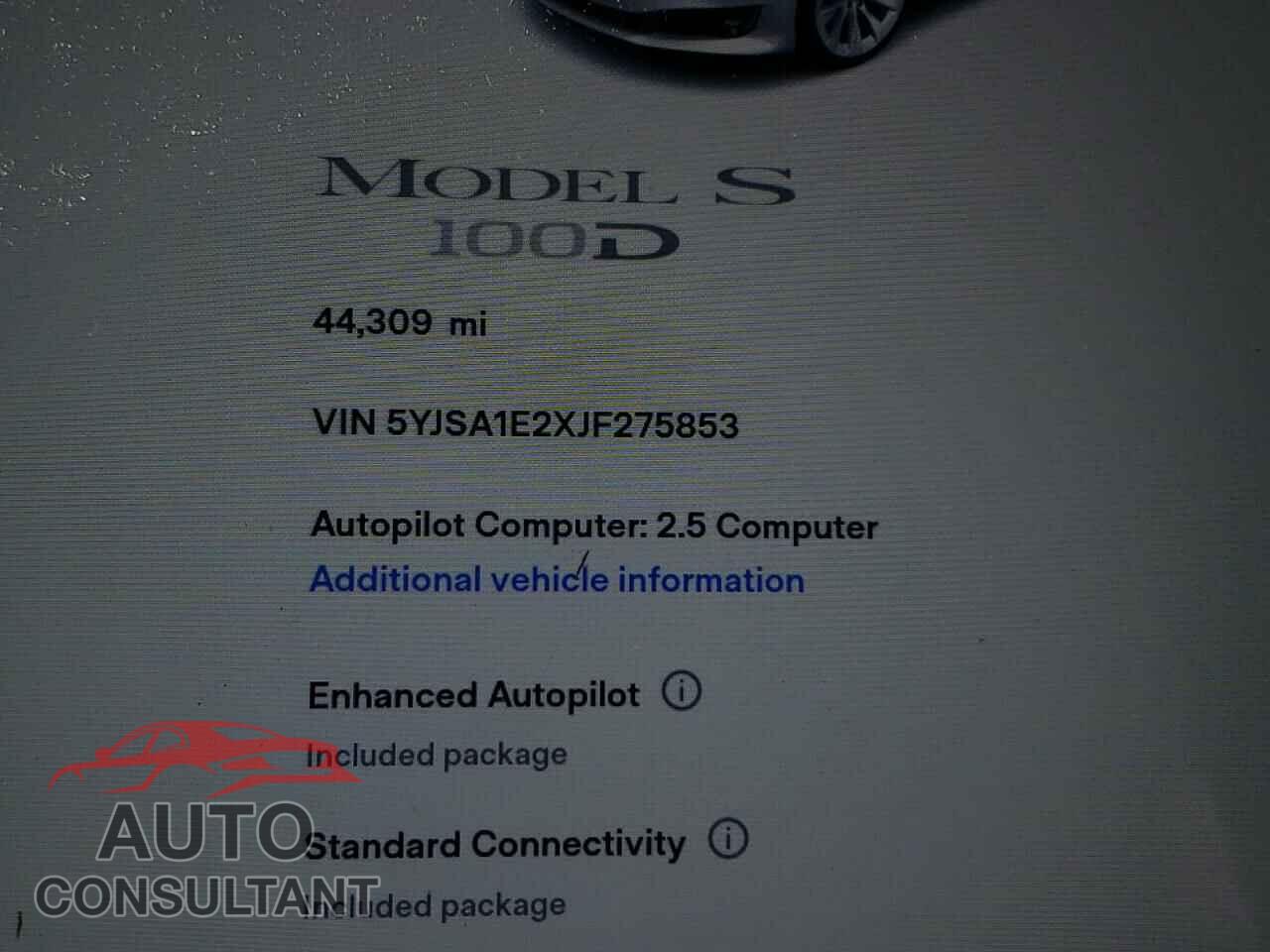 TESLA MODEL S 2018 - 5YJSA1E2XJF275853