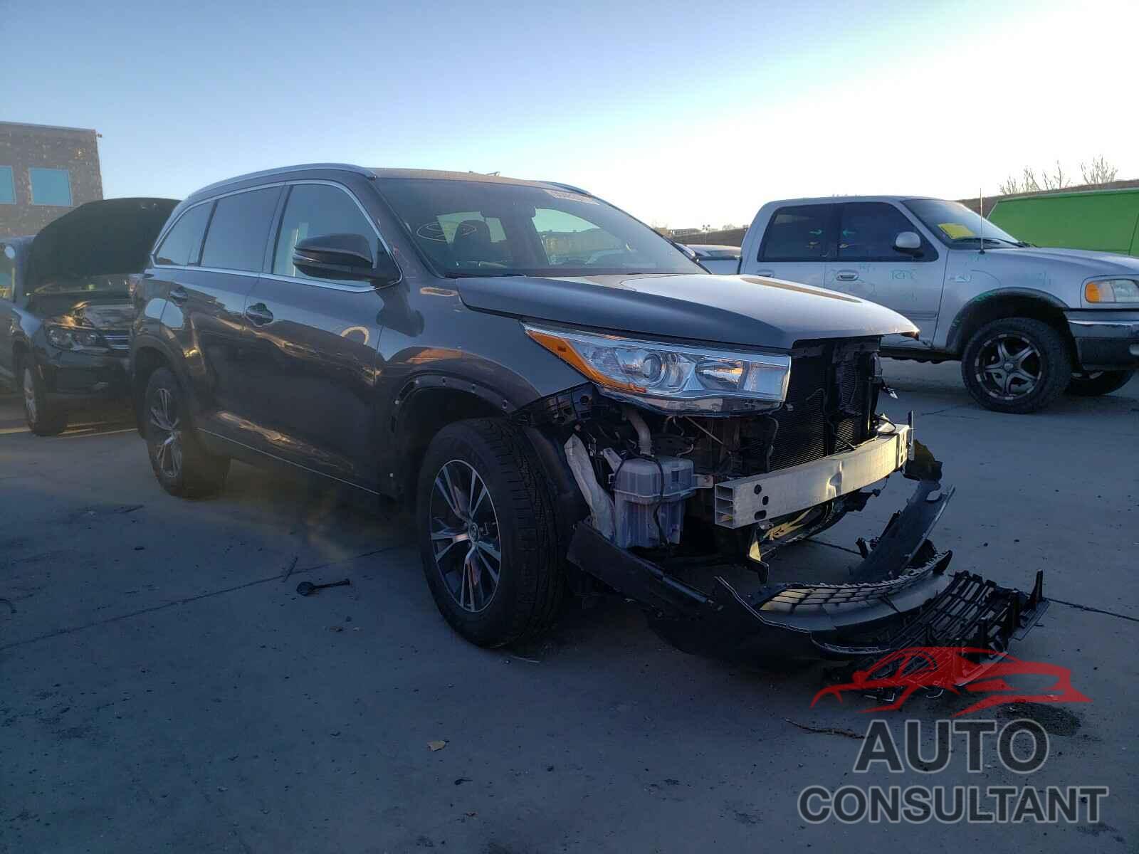TOYOTA HIGHLANDER 2016 - 5TDJKRFH5GS254391