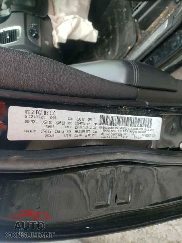 DODGE DURANGO 2019 - 1C4RDJDG0KC812280