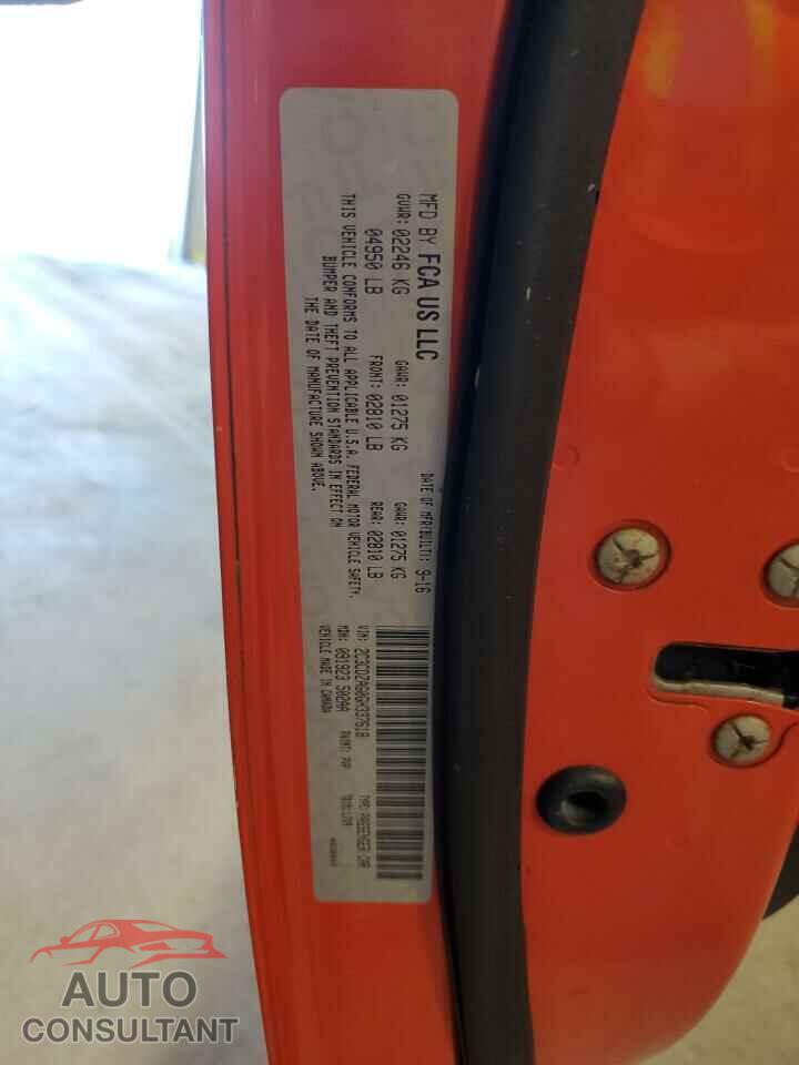 DODGE CHALLENGER 2016 - 2C3CDZAG0GH337618