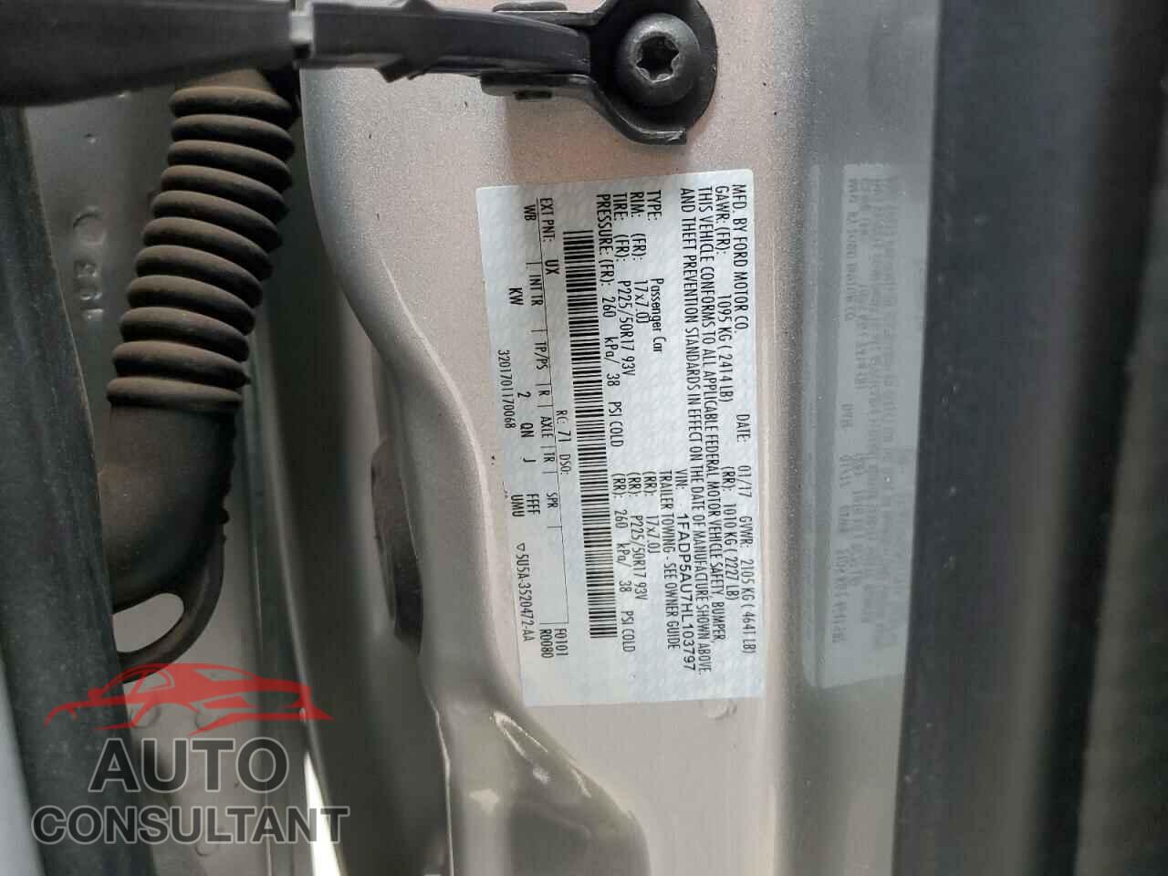 FORD CMAX 2017 - 1FADP5AU7HL103797