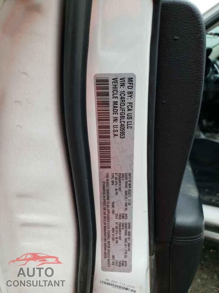 DODGE DURANGO 2020 - 1C4RDJFG8LC405953