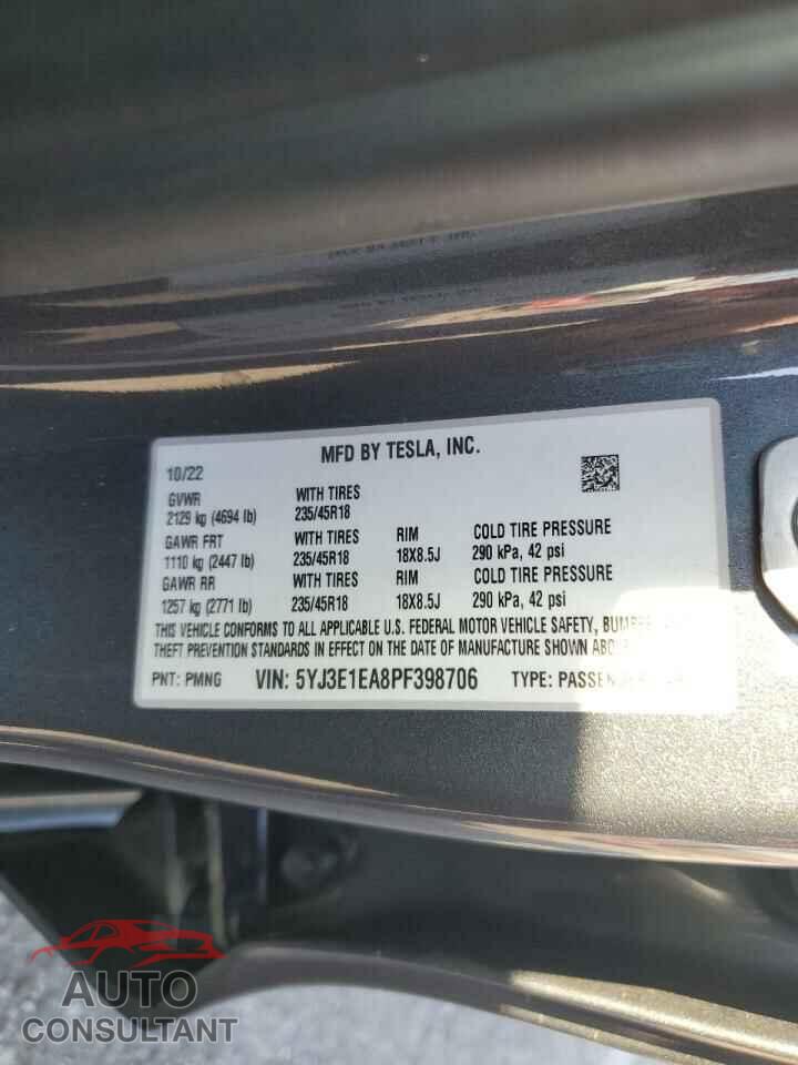 TESLA MODEL 3 2023 - 5YJ3E1EA8PF398706