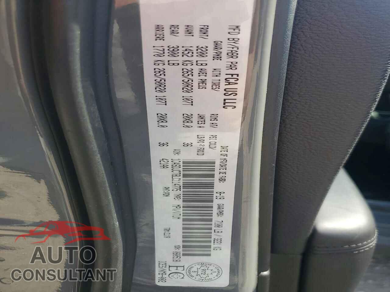 DODGE DURANGO 2020 - 1C4SDJCT8LC114775