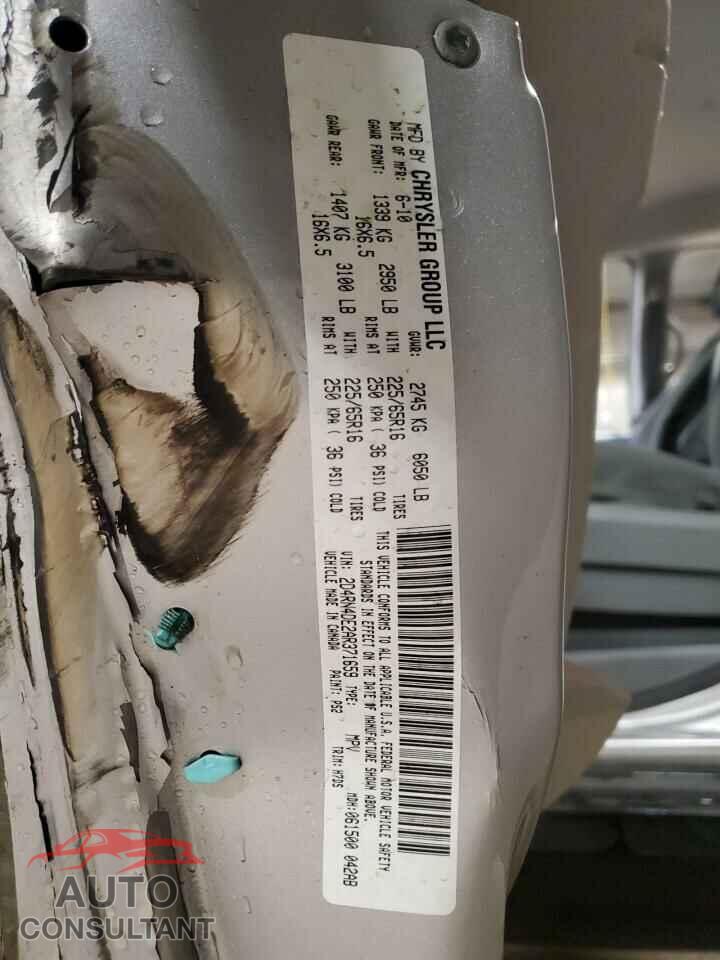 DODGE CARAVAN 2010 - 2D4RN4DE2AR371659