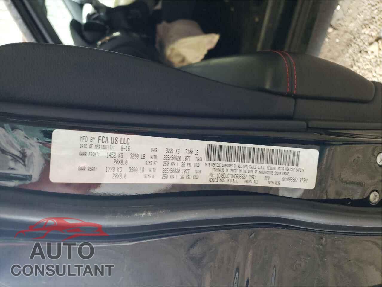DODGE DURANGO 2017 - 1C4SDJCT3HC636527