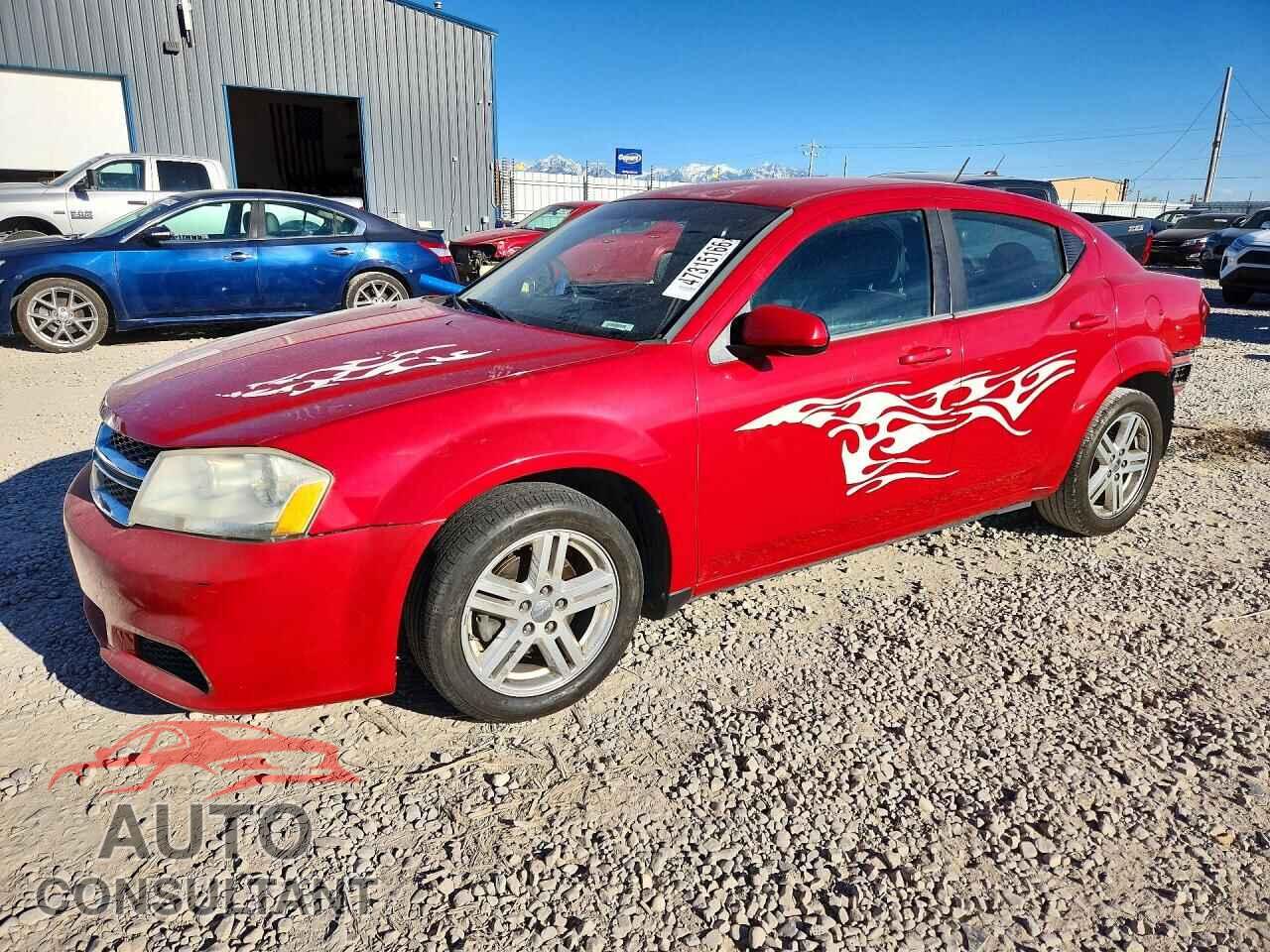 DODGE AVENGER 2012 - 1C3CDZCB9CN208781