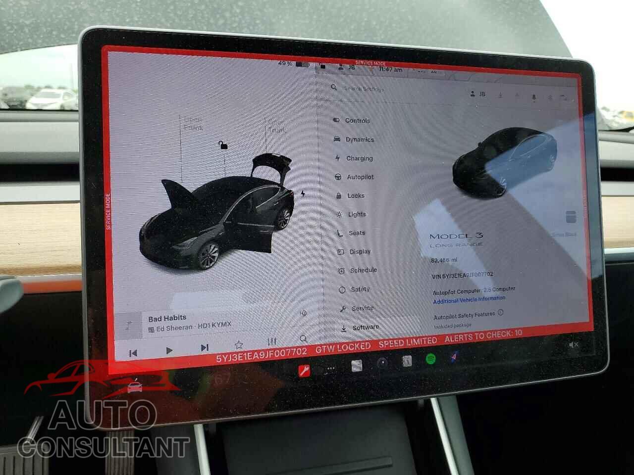 TESLA MODEL 3 2018 - 5YJ3E1EA9JF007702
