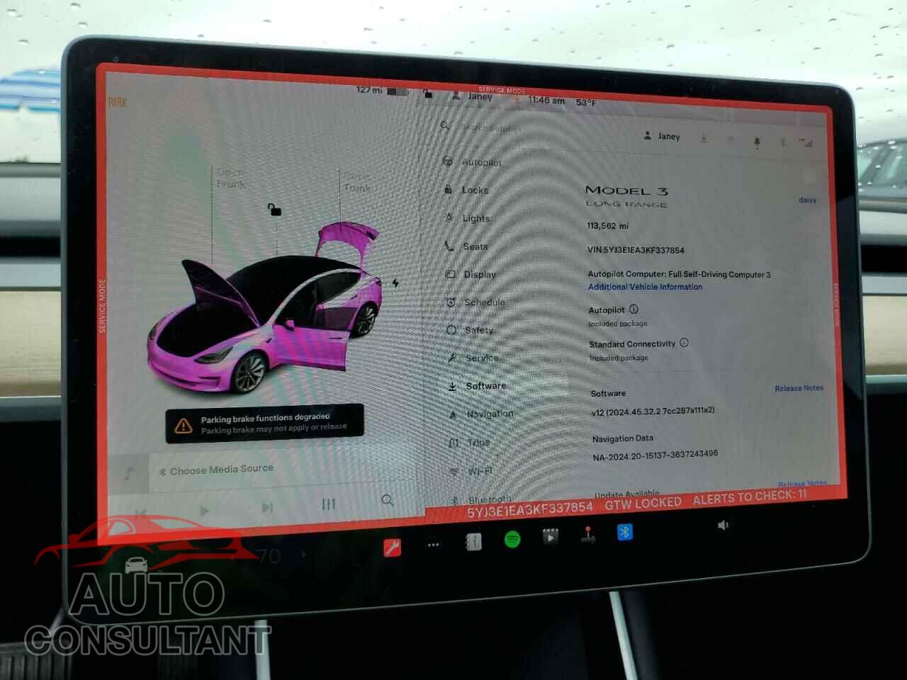 TESLA MODEL 3 2019 - 5YJ3E1EA3KF337854