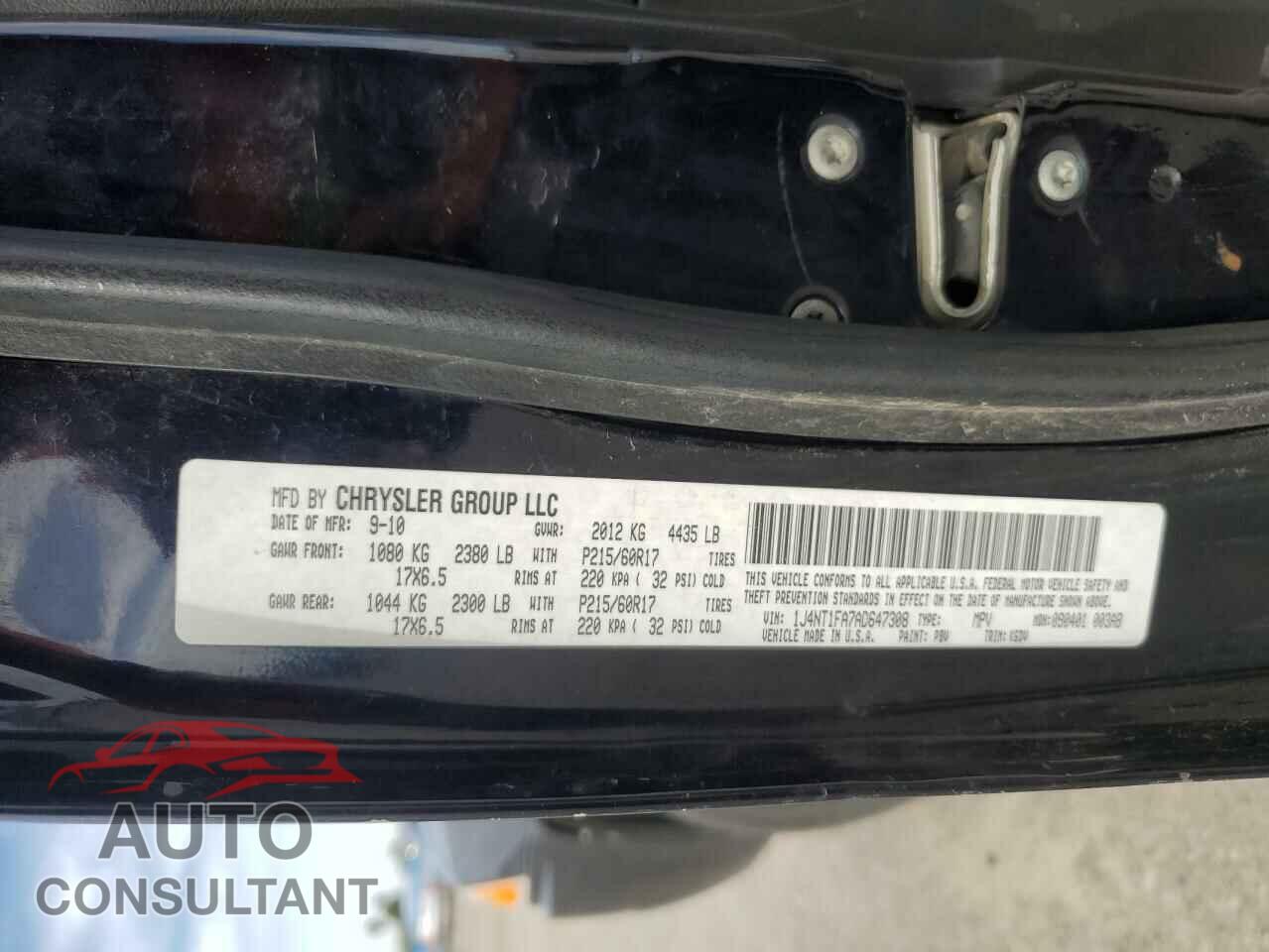 JEEP COMPASS 2010 - 1J4NT1FA7AD647308